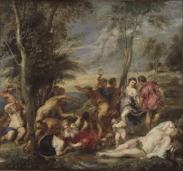 Peter Paul Rubens Bacchanal auf Andros, nach einem Gemalde von Tizian oil painting picture